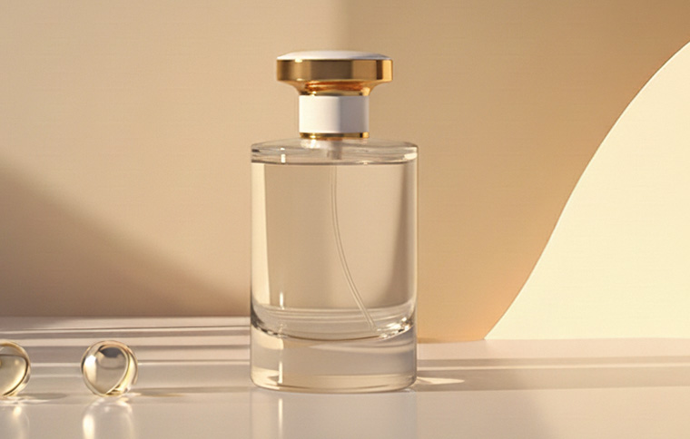 زجاجة عطور إسطوانية واضحة